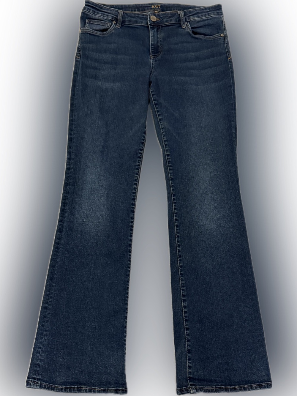 Kut From The Kloth Diana Bootcut Jeans 12S Dark Wash Mid Rise Stretch